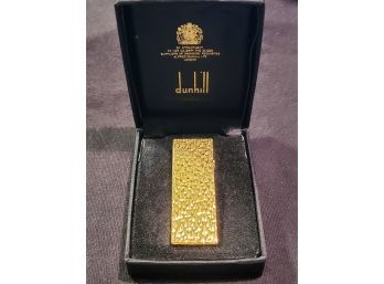 Dunhill Gold Plated Lighter In Original Box.