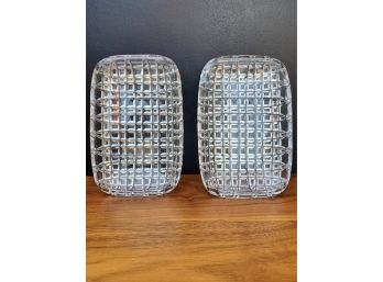 Pair Of Cut Glass Dishes