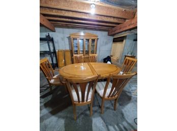 Dining Room Set Including Table & Chairs And Hutch