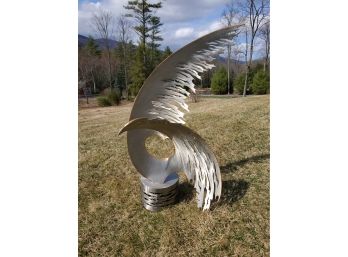 Steel  & Bronze Eagle Sculpture By John Richen