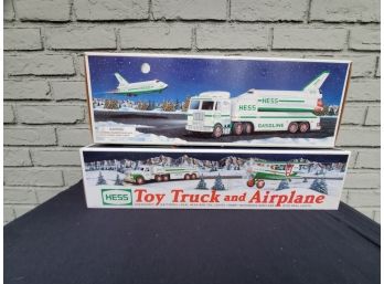 Lot Of Hess Trucks Featuring Plane And Space Shuttle