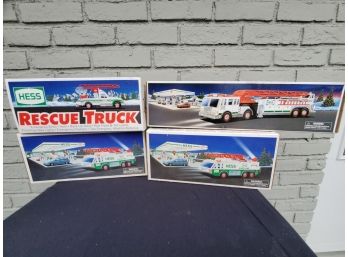 Lot Of Of Hess Fire And Rescue Trucks