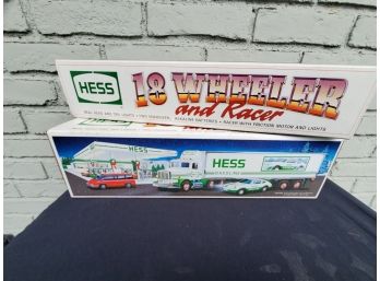 Two Hess Truck 18 Wheeler With Racer