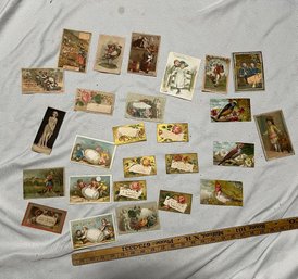 Victorian Cards Some Advertising (Qty 25)