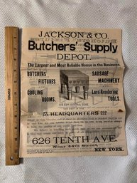 Jackson Butcher Supply Catalog Late 1800s