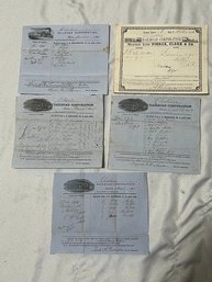 Early Railroad Related Documents 1840s/1850s (QTY 5)