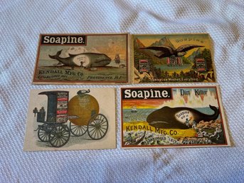 Victorian Trade Card Advertising Soapine (QTY 4)
