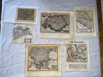 Antique Maps1590-1770 (QTY 6)