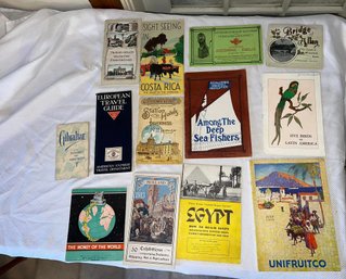 Travel Brochures, Maps, And Souvenirs (QTY 13)