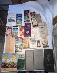 Maps, And Travel Brochure Lot (QTY 23)