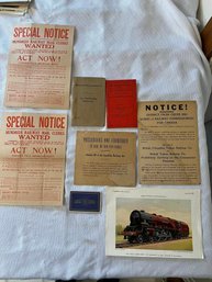 Railroad Ephemera Broadsides, Boston And Maine Booklets (qty 8)