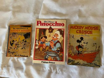 Disney Books Pinocchio,  (QTY 3)