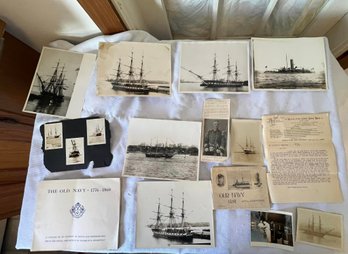 US Navy Ephemera Lot Photos Documents