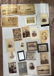 Cabinet Photos And Cardboard Mounted Photo Lot (qty 21)