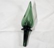 Mid-Century Art Glass Italian Empoli Green Genie Bottle/Decanter ~25 3/4' H