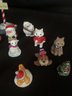 Assorted Early 1990's Hallmark Merry Miniatures Christmas Figurines Group- ~18 Pieces