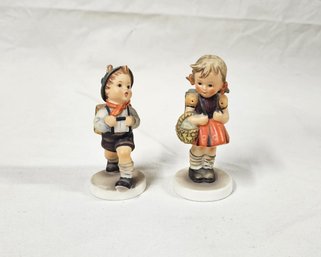 Hummel School Boy & Girl Figurines Group