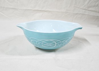 Pyrex Promotional Turquoise Scroll Cinderella Bowl