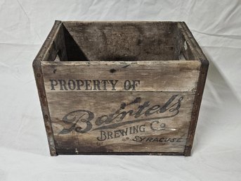 Bartel's Brewing Co. Syracuse Advertising Wood Crate