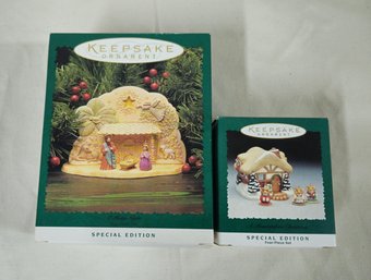 Boxed 1995/1996 Hallmark Keepsake Special Edition Ornaments Group- ~2 Pieces