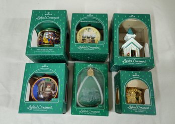 Assorted Boxed 1984 Hallmark Keepsake Holiday Magic Lighted Ornaments Group- ~6 Pieces