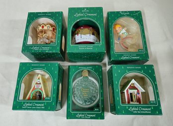 Assorted Boxed 1985 Boxed Hallmark Keepsake Holiday Magic Lighted Ornaments Group- ~6 Pieces