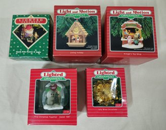 Assorted Boxed 1987 Hallmark Keepsake Holiday Magic Ornaments Group- ~5 Pieces
