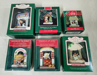 Boxed Hallmark Keepsake Collector's Series Windows Of The World 1-6 Ornaments Group- ~6 Pieces