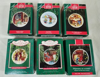 Boxed Hallmark Keepsake Collector's Series Collector's Plates 1-6 Ornaments Group- ~6 Pieces