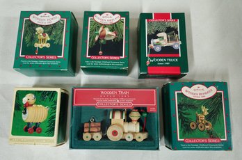 Boxed Hallmark Keepsake Collector's Series Nostalgic Childhood 1-6 Ornaments Group- ~6 Pieces