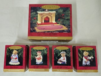 Boxed 1993 Hallmark Keepsake The Bearingers Collection Ornaments Complete Set Group- ~5 Pieces