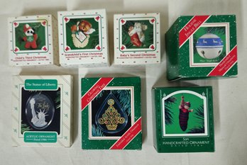 Assorted Boxed 1986 Hallmark Keepsake Ornaments Group- ~6 Pieces
