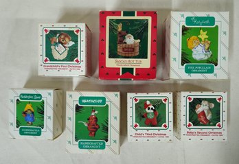 Assorted Boxed 1986 Hallmark Keepsake Ornaments Group- ~7 Pieces