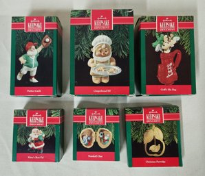 Assorted Boxed 1990 Hallmark Keepsake Ornaments Group- ~6 Pieces