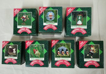 Boxed 1987 Hallmark Keepsake Christmas Pizzazz Collection Ornaments Group- ~7 Pieces