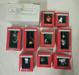 Assorted Boxed 1988 Hallmark Keepsake Miniature Ornaments Group- ~13 Pieces