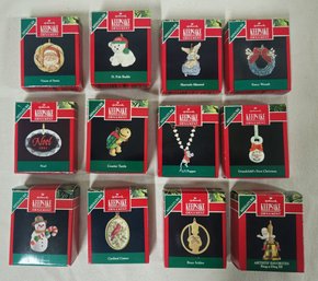 Assorted Boxed 1991 Hallmark Keepsake Miniature Ornaments Group- ~12 Pieces