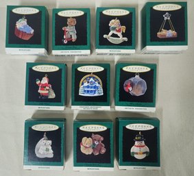 Assorted Boxed 1994 Hallmark Keepsake Miniature Ornaments Group- ~10 Pieces