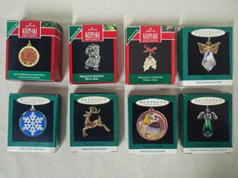 Assorted Boxed Hallmark Keepsake Miniature Precious Edition Ornaments Group- ~8 Pieces