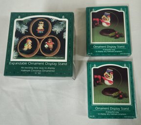 Assorted Boxed 1985 Hallmark Ornament Display Stands Group- ~3 Pieces