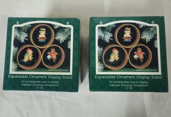 Boxed 1995 Hallmark Expandable Ornament Display Stands Group- ~2 Pieces