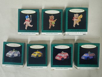 Assorted Boxed Hallmark Keepsake Miniature Collector's Series Ornaments Partial Sets Group- ~7 Pieces