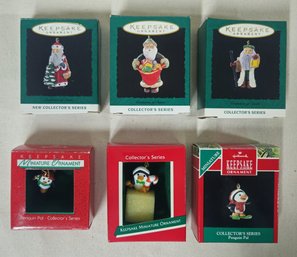 Assorted Boxed Hallmark Keepsake Miniature Collector's Series Ornaments Partial Sets Group- ~6 Pieces