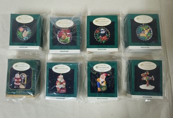 Assorted Boxed 1993-1997 Hallmark Keepsake Collector's Club Miniature Ornaments Group- ~8 Pieces