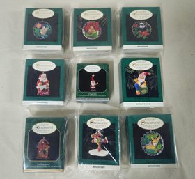 Assorted Boxed 1993-1998 Hallmark Keepsake Collector's Club Miniature Ornaments Group- ~9 Pieces