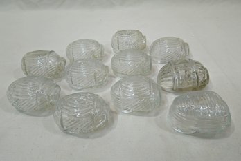 Assorted Bird Cage Glass Feeder/Waterers Group- ~11 Pieces
