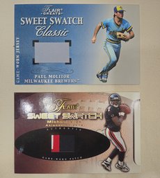 2002/2003 Flair Oversized Game-Worn Jersey & Patch Sports Cards Group- 2 Pieces