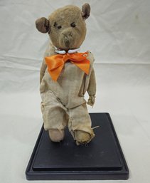 Primitive Teddy Bear Toy With Stand