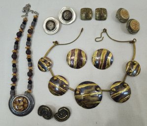 Assorted Costume Jewelry Group- ~7 Pieces