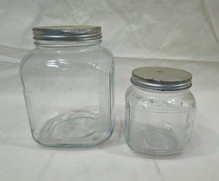 Anchor Hocking Glass Canister Storage Jars Group- ~2 Pieces